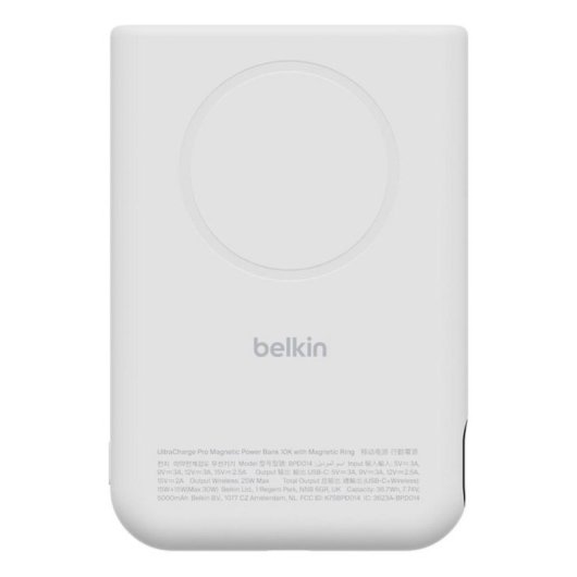 Bateria Externa Belkin 10000 mAh Qi2 MagSafe 30W Branco