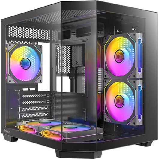 Caja PC MicroATX Antec CX M2 ARGB Compacta 5 Ventiladores Vidrio Templado