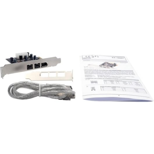 FireWire Karte Exsys EX-16601-2 PCI Express x1 3 Ports Low Profile