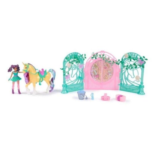 Set de juguetes Spin Master Unicorn Academy Ava & Leaf con unicornio de cambio de color 13 cm