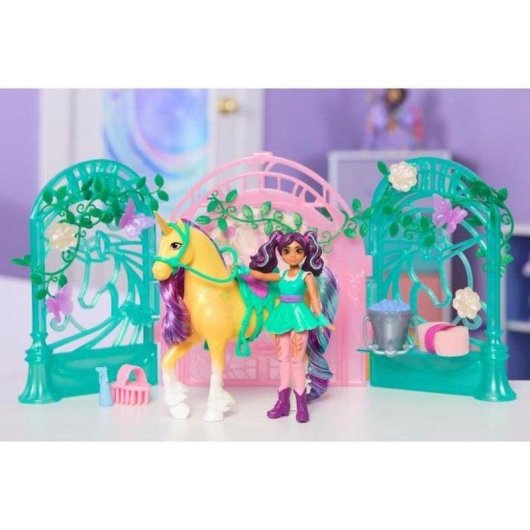 Set de juguetes Spin Master Unicorn Academy Ava & Leaf con unicornio de cambio de color 13 cm