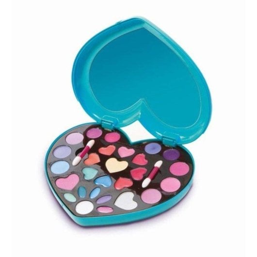 Palette de maquillage pour enfants Clementoni Crazy Chic Sirene en etui coeur irise avec miroir