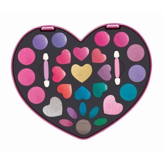 Palette de maquillage pour enfants Clementoni Crazy Chic Sirene en etui coeur irise avec miroir