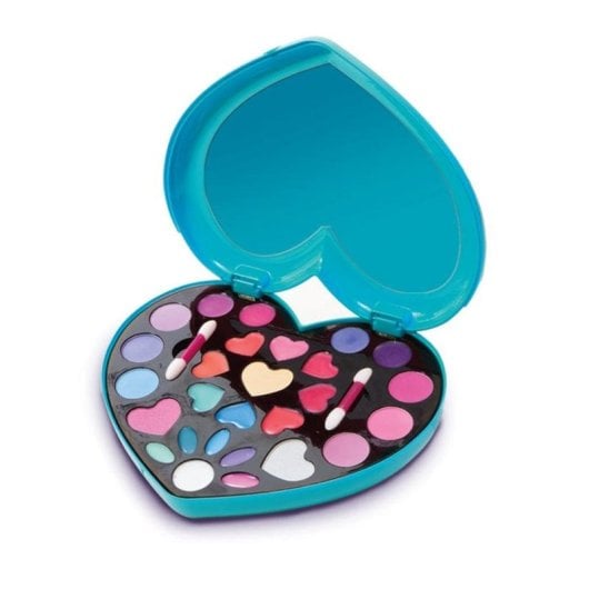 Palette de maquillage pour enfants Clementoni Crazy Chic Sirene en etui coeur irise avec miroir