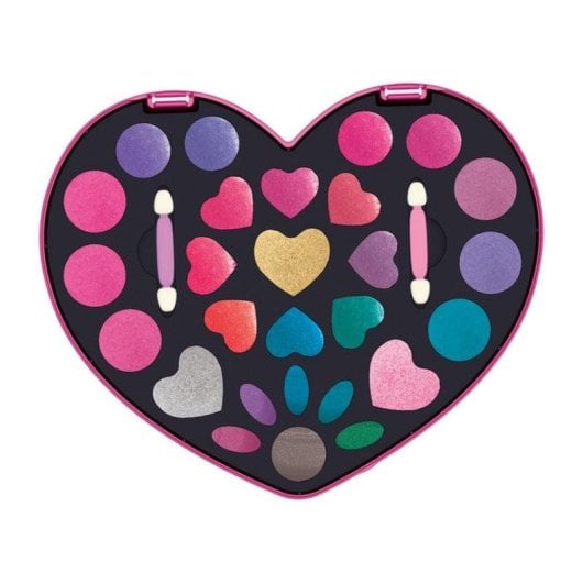 Palette de maquillage pour enfants Clementoni Crazy Chic Sirene en etui coeur irise avec miroir
