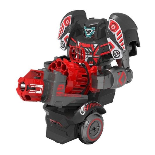 Robot de acción Silverlit Rapidfire 2 en 1 teledirigido con bláster y dardos de espuma