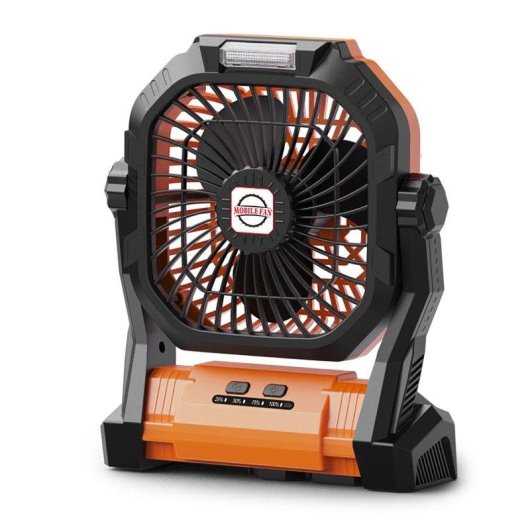 Mini Ventilador Dam Electronics P50 15W 4 Velocidades Motor Sin Escobillas LED Powerbank 7800mAh Ángulo Ajustable