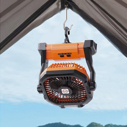 Mini Ventilador Dam Electronics P50 15W 4 Velocidades Motor Sin Escobillas LED Powerbank 7800mAh Ángulo Ajustable