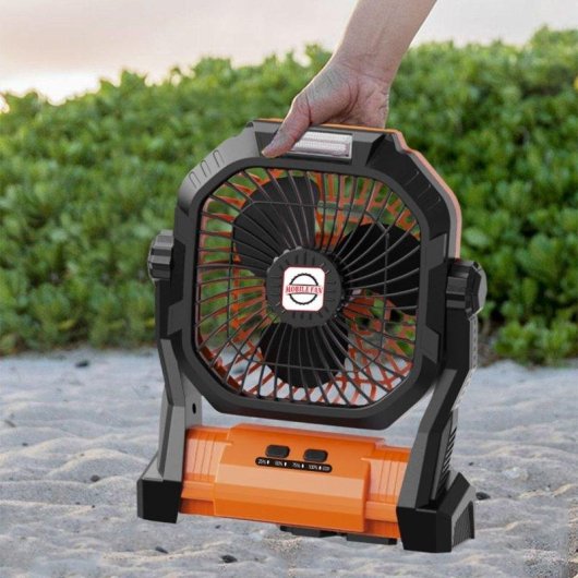 Mini Ventilador Dam Electronics P50 15W 4 Velocidades Motor Sin Escobillas LED Powerbank 7800mAh Ángulo Ajustable