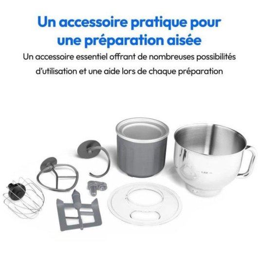 Robot Pâtissier Medion MD18420 1200W 5L 8 Vitesses + Pulse Écran Tactile Noir