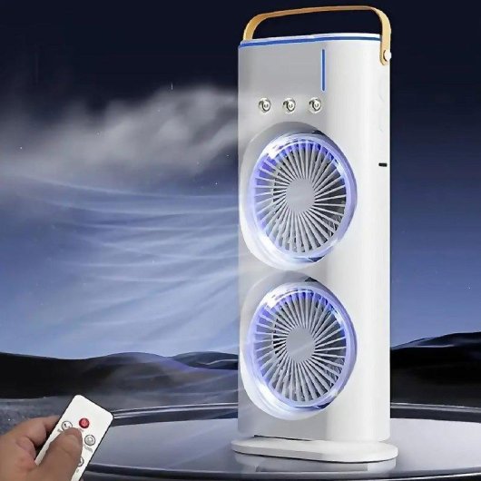 Coluna de Ar Dam Electronics Cabeça Dupla 5W 3 Velocidades Nebulizador RGB Comando