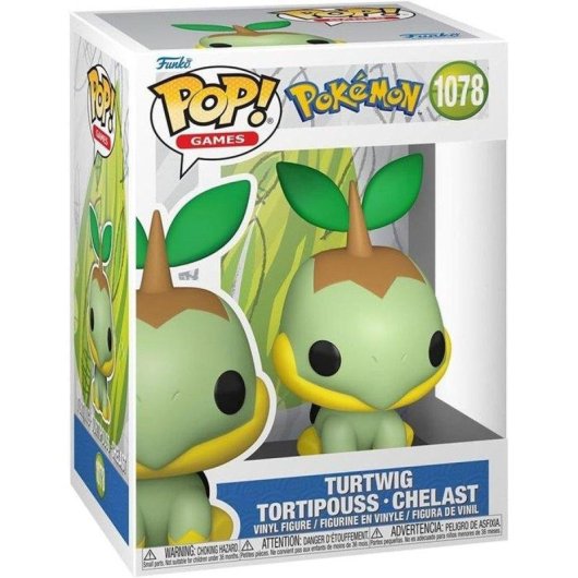 Funko Pop! Turtwig Tortipouss Figura de Vinil Pokémon com Caixa de Exposição