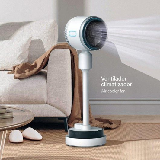 Säulenklimagerät Dam Electronics HF-418 1800W 3L Heizen Kühlen Fernbedienung UV