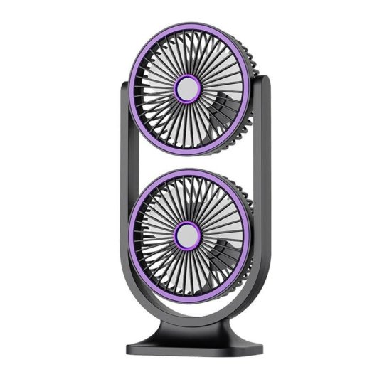Tischventilator Dam Electronics Doppelt 5 Stufen 3 Lichtintensitäten Grau