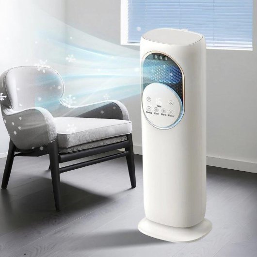 Säulenventilator Ohne Flügel Dam Electronics Q9 1800W Heizen Kühlen 1,2L Tank Fernbedienung
