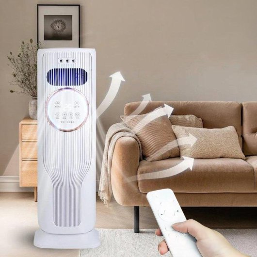 Turmventilator Ohne Flügel Dam Electronics Q8 2000W Heizen Kühlen Wassertank 1,2L Fernbedienung