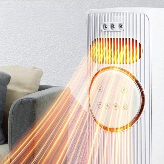 Turmventilator Ohne Flügel Dam Electronics Q8 2000W Heizen Kühlen Wassertank 1,2L Fernbedienung