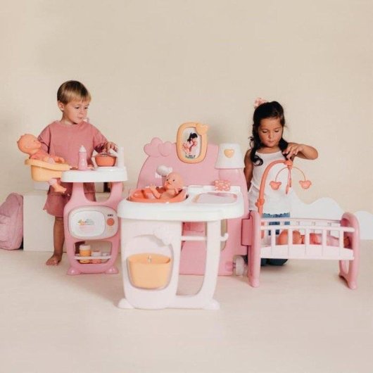 Casa de bonecas dobrável Smoby Grande Maison des Bébés 19 acessórios