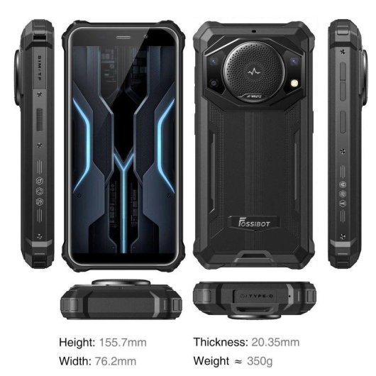 Fossibot F101P 4G 4GB 64GB Nero 5.45" Batteria 10600mAh