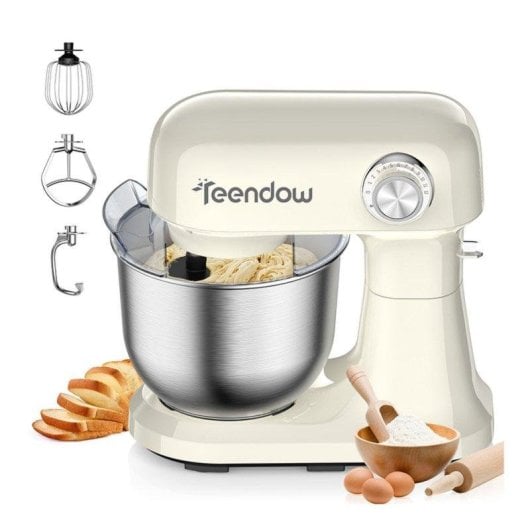 Batidor Teendow SM-B03C 12 Vitesses Bol Acier Inoxydable 5Qt Blanc