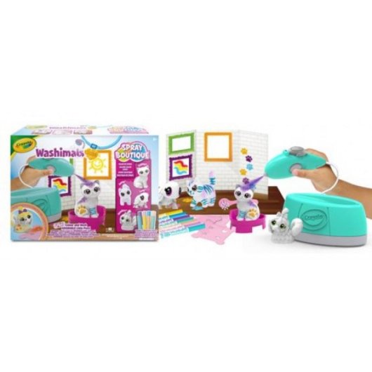 Kit de desenho Crayola Washimals para crianças com 4 figuras e 8 marcadores