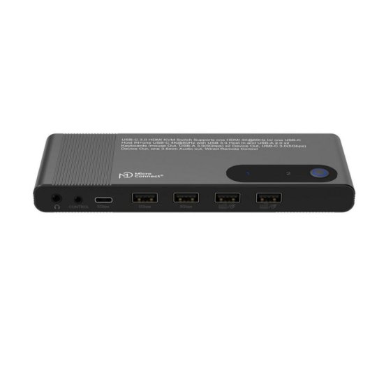MicroConnect Interrupteur KVM HDMI & USB-C 2 Ports 4K Ultra HD