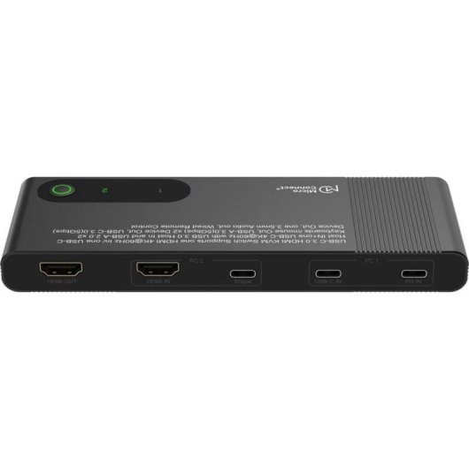 MicroConnect Interrupteur KVM HDMI & USB-C 2 Ports 4K Ultra HD
