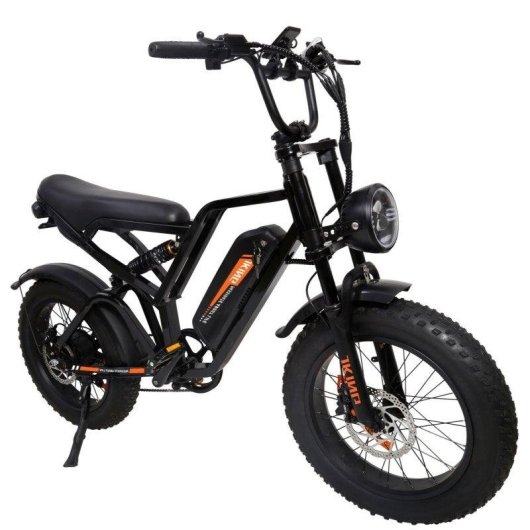 Bicicleta eléctrica JKING Fxh-009 Motor 500W Batería 48V 15.6Ah 20"x4.0" Freno de Disco Marrón