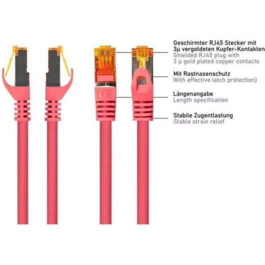 Cable de red Varia CAT7 S/FTP blindado RJ45 1,5 m
