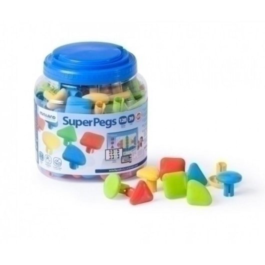 Lernspiel Miniland Superpegs Sammlung Brillante