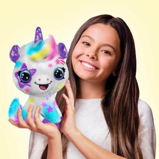 Einhorn Kuscheltier Style 4 Ever personalisierbar mit Elektro-Airbrush 120+ Schablonen 33 cm
