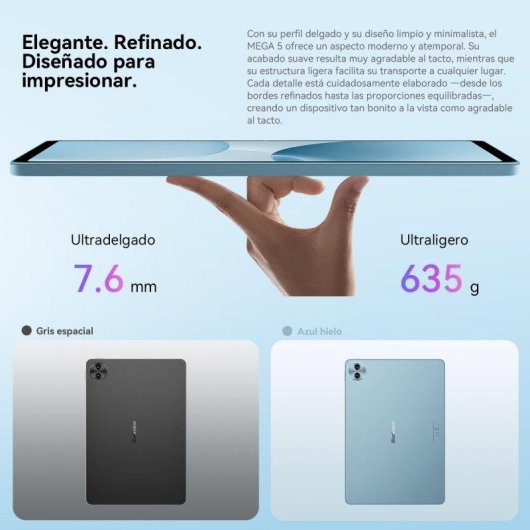 Tablet Blackview Mega 5 4G 12,2" 12GB 256GB Gris con Teclado y Stylus Pen