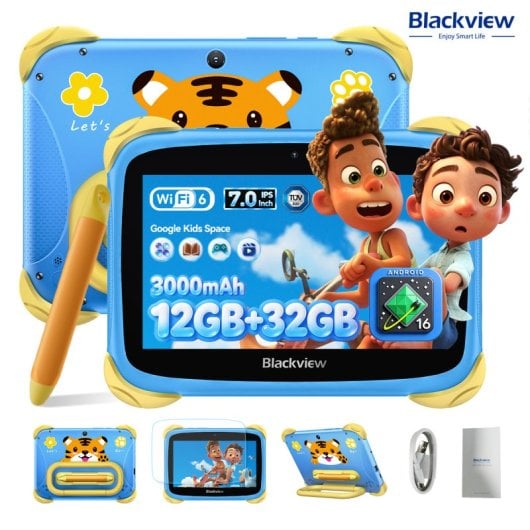 Tablet Blackview Link Mini Kids WiFi 7" 3GB 32GB Blauw Stylus Pen