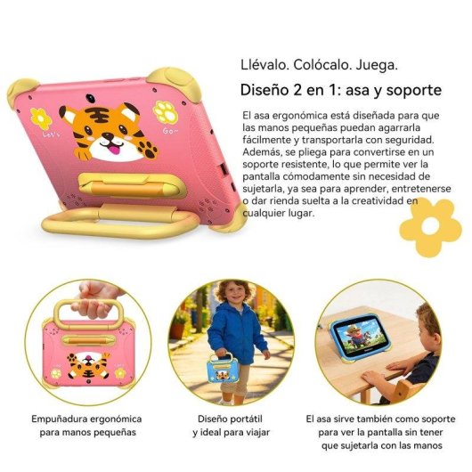 Tablet Blackview Link Mini Kids WiFi 7" 3GB 32GB Rosa Stylus Pen