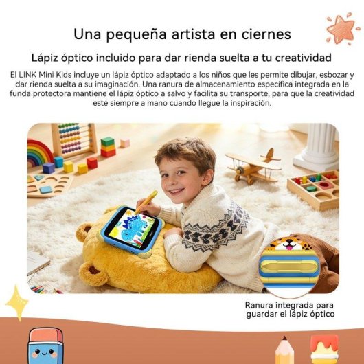 Tablet Blackview Link Mini Kids WiFi 7" 3GB 32GB Rosa Stylus Pen