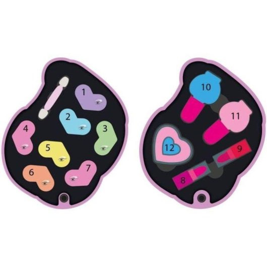 Kit de Maquiagem Sereia Clementoni Crazy Chic - 2 Paletes Cosméticos Seguros