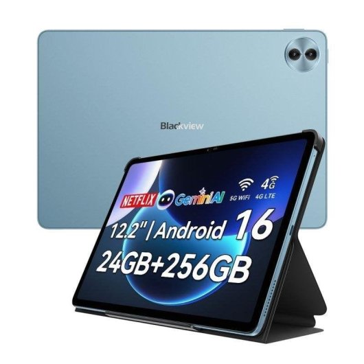 Tablet Blackview Mega 5 4G 12,2" 8GB 256GB Bleu avec Teclado y Stylus Pen