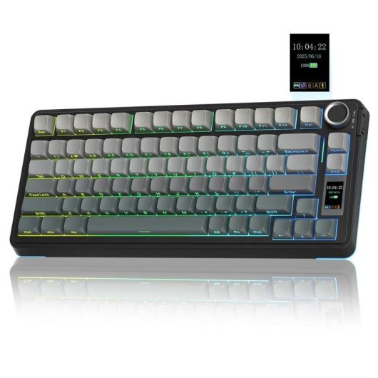 Teclado Aula S75 Pro mecánico compacto 75% Hot-swap RGB batería 4000mAh