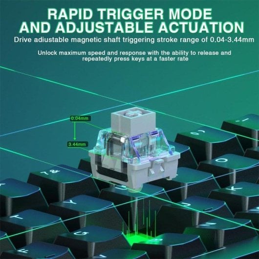 Teclado Aula Win60 HE magnético compacto con switches Hall Effect y RGB