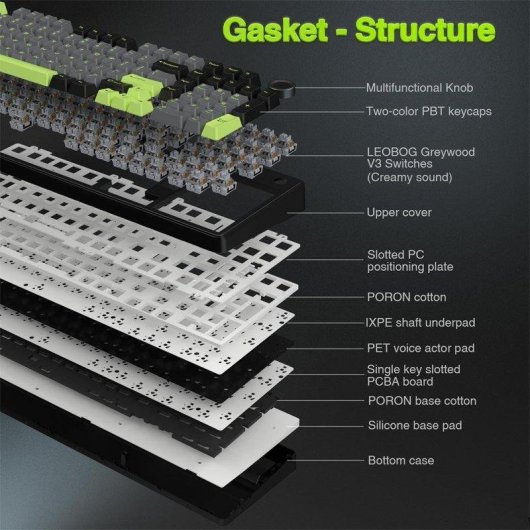 Teclado Aula F99 Pro mecánico inalámbrico tri-mode hot-swappable RGB
