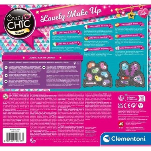 Kit de Maquillagem Infantil Arco-Íris Clementoni Crazy Chic