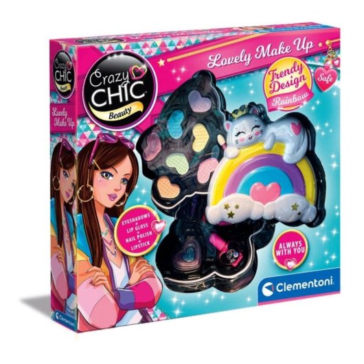 Kit de Maquillagem Infantil Arco-Íris Clementoni Crazy Chic