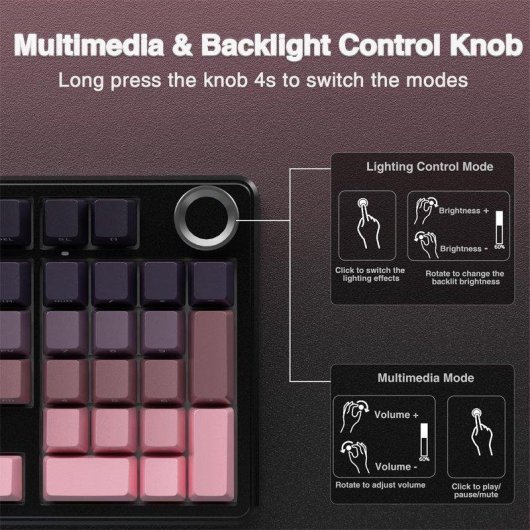 Teclado Aula F99 Pro mecánico compacto 96% Hot-swappable RGB 8000mAh