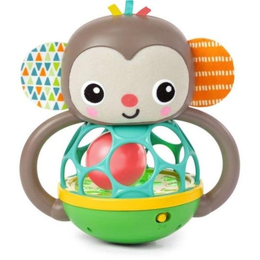 Sonoro Musical Bright Starts Grab & Giggle Monkey com Mais de 20 Sons e Luminoso