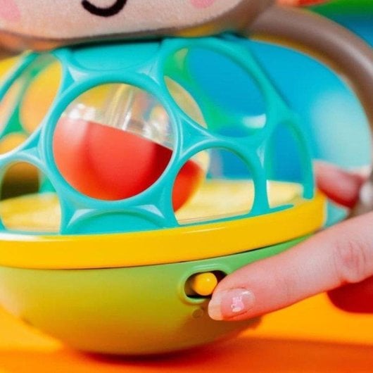 Sonoro Musical Bright Starts Grab & Giggle Monkey com Mais de 20 Sons e Luminoso