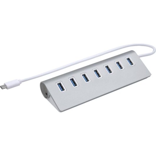 Hub Exsys 7 Ports 5 Gbps USB-C Modell EX-1136 mit aktiver Stromversorgung