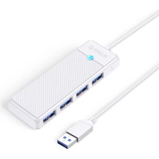 Hub Orico 4 ports 5 Gbit/s PAPW4A-U3 USB-A blanc compact