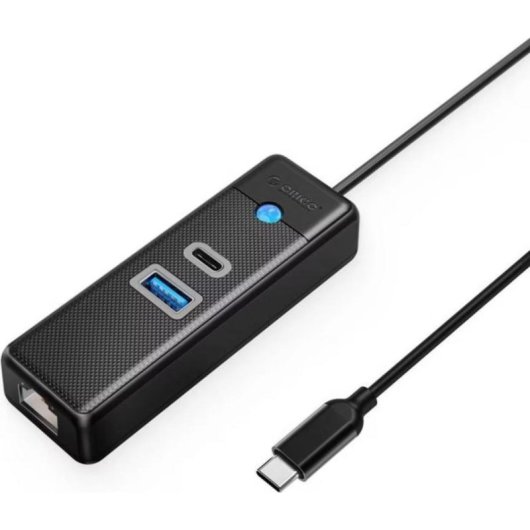 Hub Orico 3 puertos 2.5G Ethernet USB-C modelo PW3UR25-C3 con protección