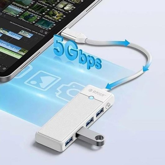 Hub Orico 4 Ports USB 3.0 5 Gbit/s Modell PAPW4A-C3 Kabel 1,8 m