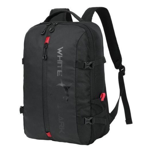 Rucksack White Shark TROOPER 16" Schwarz/Rot Polyester